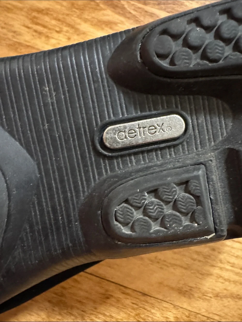 Aetrex black suede